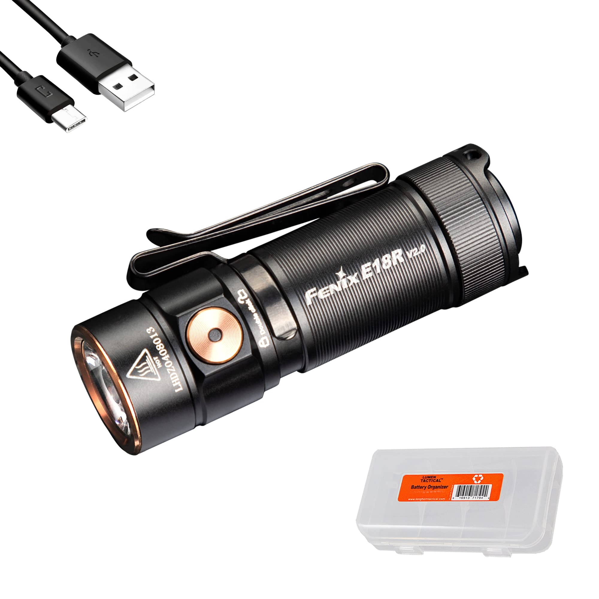 Fenix E18R V2.0 EDC Flashlight, 1200 Lumens USB-C