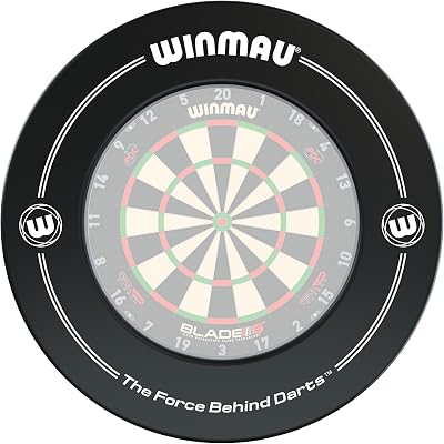 Winmau Printed Black Dartboard Surround for Bristle Boards 43.6cm Inner