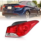 TUSDAR Tail Light Assembly Fits for 2011 2012 2013 Hyundai Elantra | Rear Tail Lamp Replacement