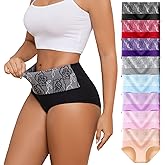 PPBYS Womens High Waisted Tummy Control Underwear C Section Underwear Soft Cotton Panties Full Coverage Briefs