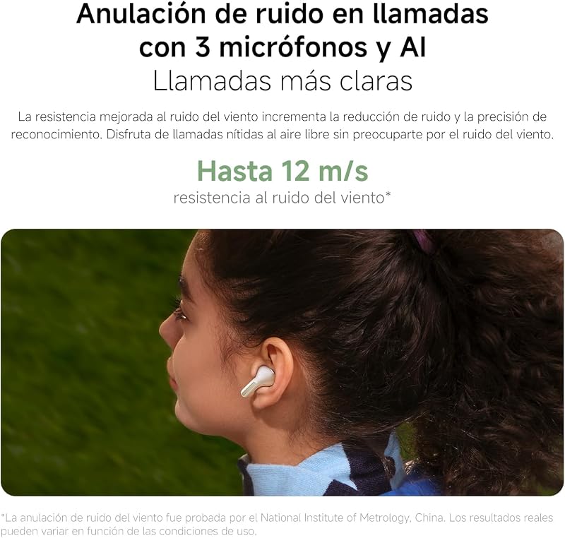 Redmi Buds 8, auscultadores sem fios, ANC 50 dB, 44 h, verde