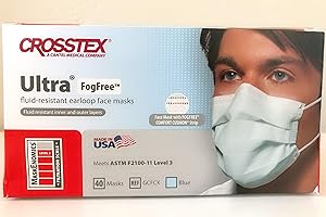 Crosstex International GCFCX Crosstex Ultra No-Fog Earloop Mask
