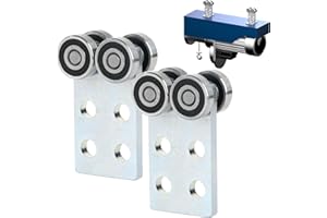 Fuperoo 4 Wheel Trolley Assembly Rollers.Bearing Trolley Assembly.The top of The Trolley has Room for Set Screws, Allowing The use of a 1-5/8" high Strut Channel or Higher Metal Strut Channel.