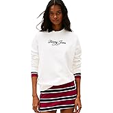 Tommy Jeans womens Medium Weight Pullover Crewneck With Printed Script Logo