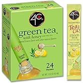 4C Powder Drink Mix Packets, Green Tea 1 Pack, 24 Count, Singles Stix On the Go, Refreshing Sugar Free Water Flavorings