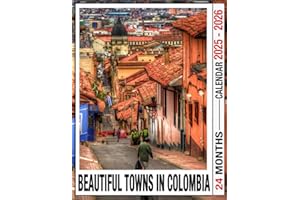 Beautiful Towns In Colombia Calendar 2025 - 2026: 24 Months Jan 2025 to December 2026, Thick & Sturdy Paper, Great Gift For Organizing & Planning, US Holidays