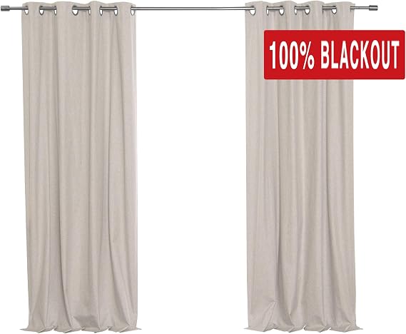Amazon.com: Best Home Fashion Linen Textured Grommet Thermal Total