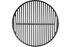 Quantfire 18 3/16" Round Cast Iron Cooking Grid for Large Big Green Egg Accessories, Grate Grids for Any 18" Kamado Grills Replacement Parts