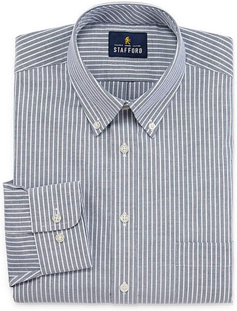 Stafford Regular Travel Oxford Mens Button Down Collar Long Sleeve