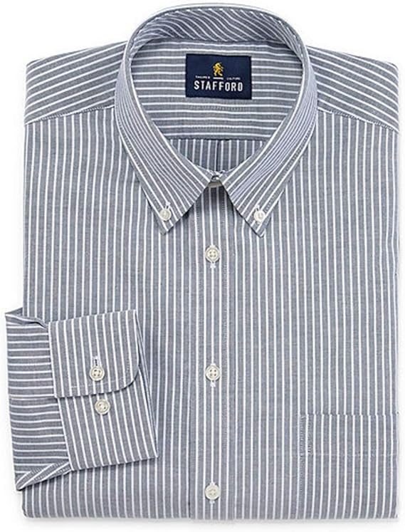 Stafford Regular Travel Oxford Mens Button Down Collar Long Sleeve
