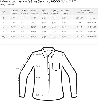 mens dress shirt sleeve sizes