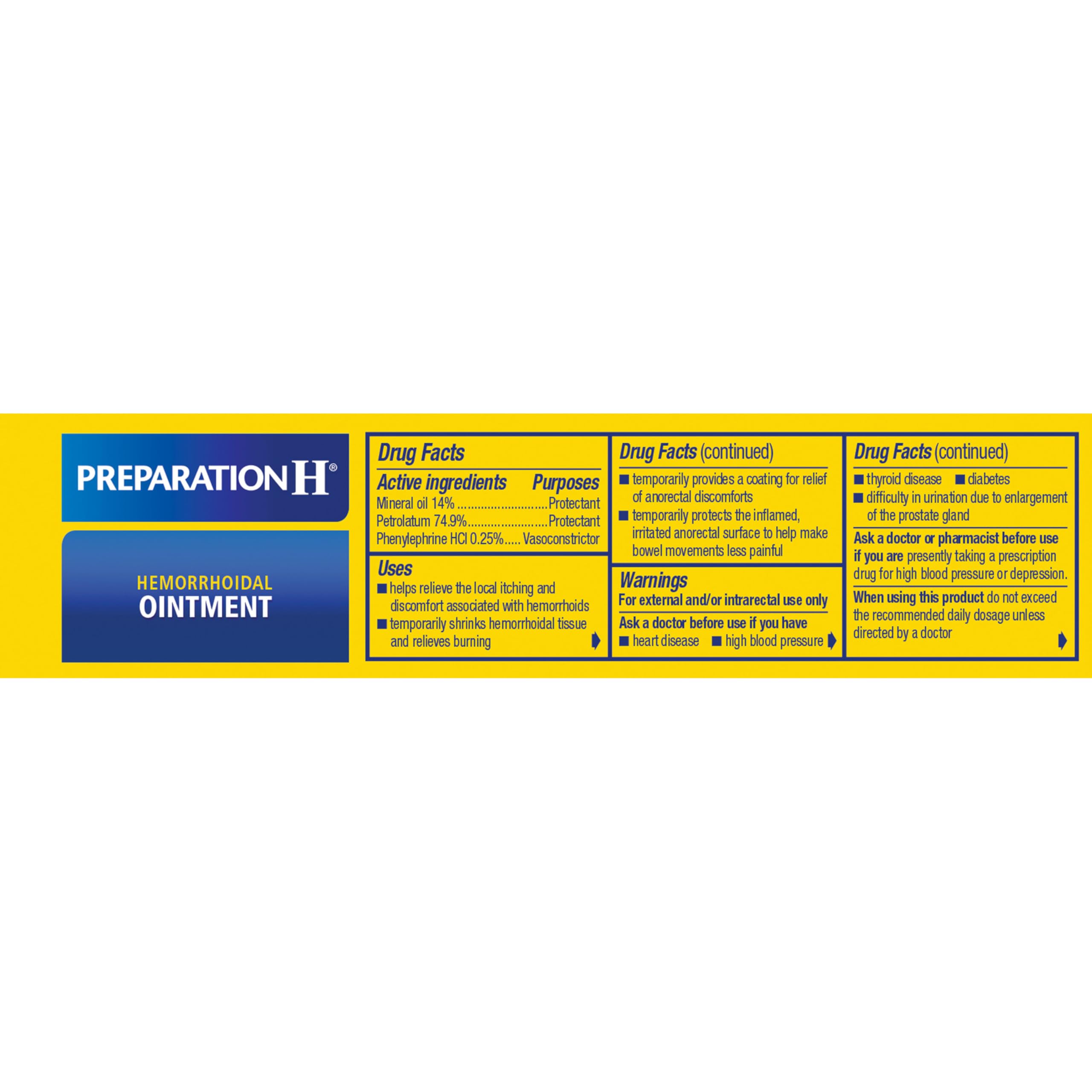 Preparation H Hemorrhoid Ointment, Itching, Burning and Discomfort Relief - 1 Oz Tube
