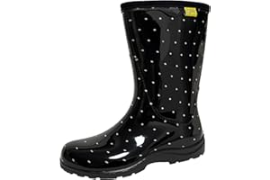 Kprm Women's Rain Boots Waterproof Mid Calf Rubber Garden Boots for Women Outdoor Mud Work with Comfort Insole