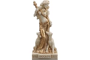 Veronese Design 3 5/8 Inch Greek Goddess Hecate Resin Hand Painted White Gold Miniature Figurine