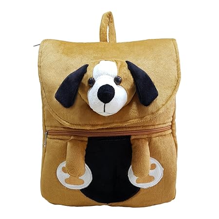 Ultra Felt Velvet School Bag Soft Toy- Brown