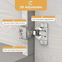 Furniware 20 Pieces 1-1/4 in Overlay Soft Close