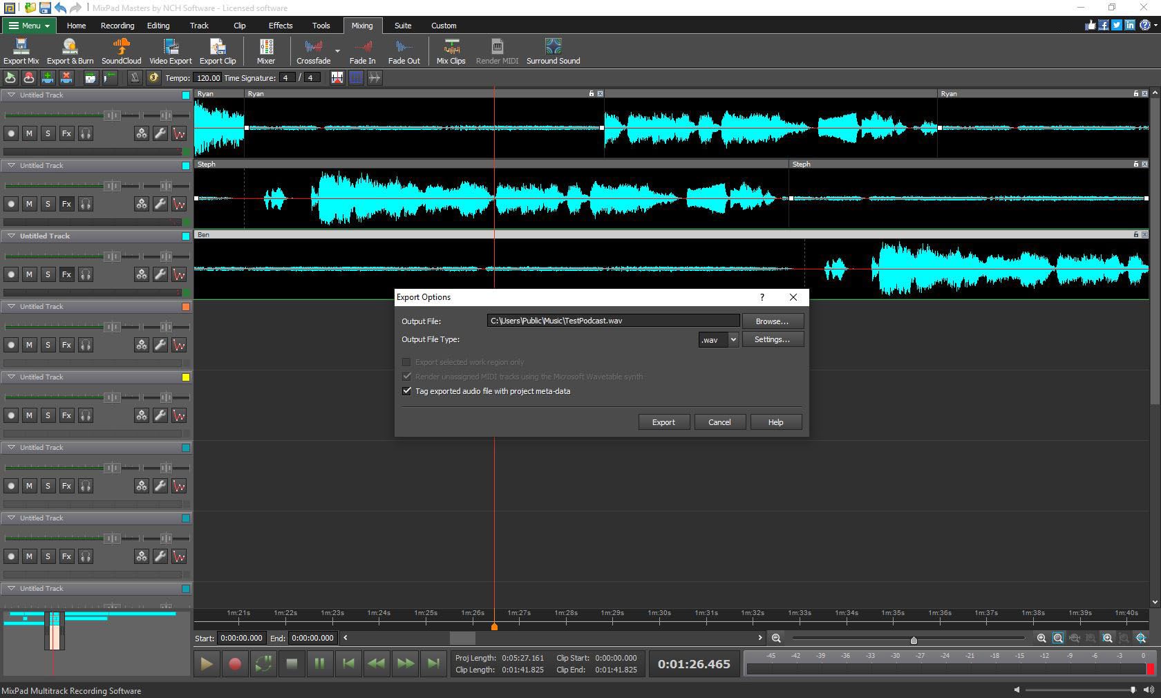 MixPad Multitrack Recording Software For Sound Mixing And Music