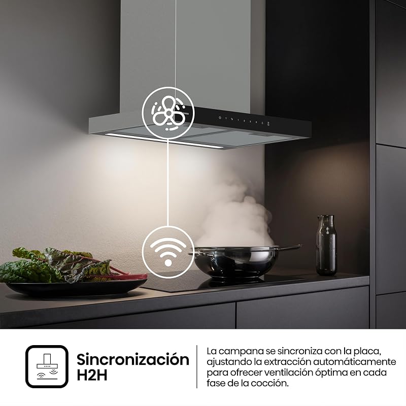 CH6T6226XGB - Campana Extractora Tipo T de Pared 60cm, Integrable
