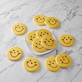 Dozen Black &amp; Gold Smiley&reg; Cookies | Nut Free, Individually Wrapped
