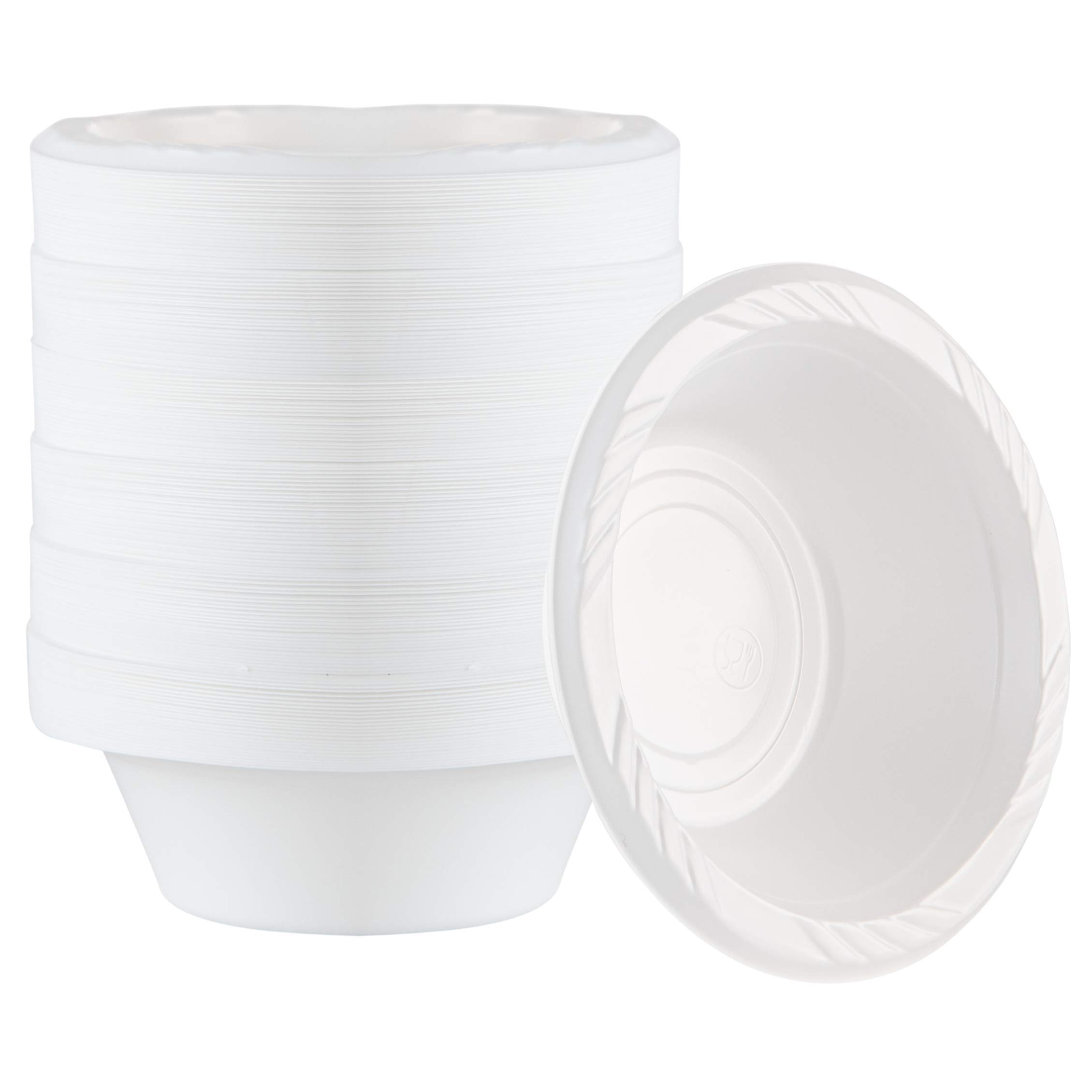 Photo 1 of 200 Count Disposable 5 ounce White Plastic Dessert Bowls