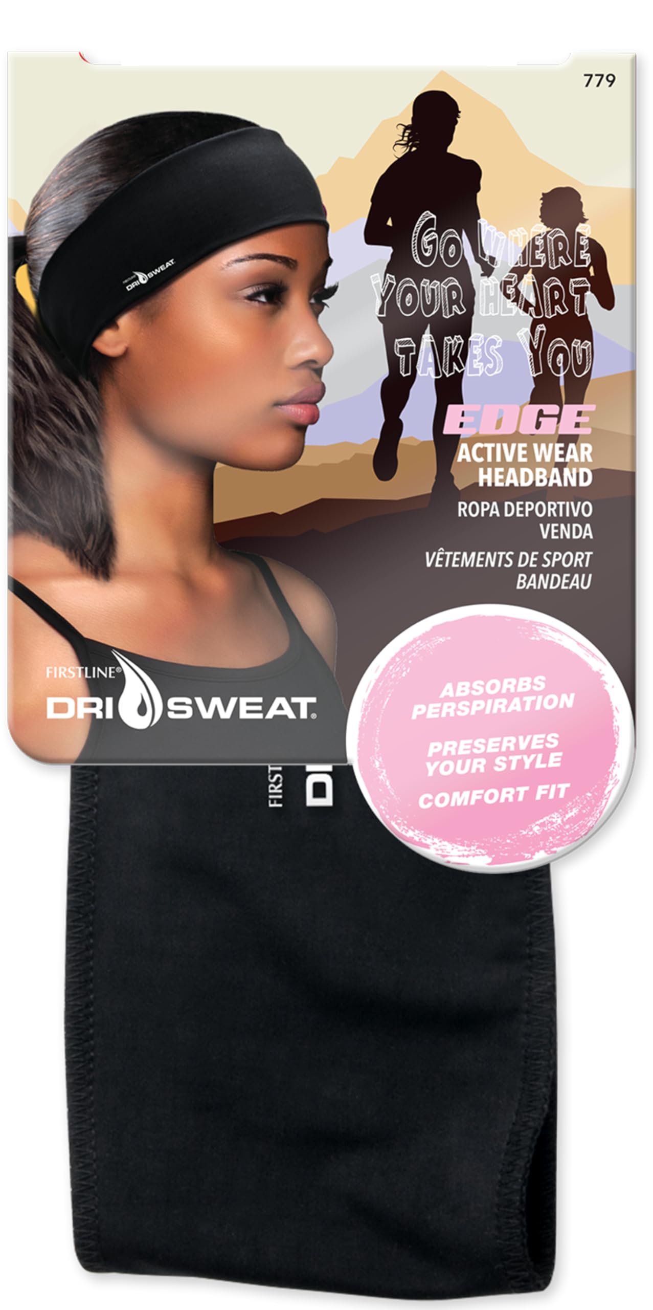 Dri Sweat Edge Edge – Active Wear Headband Black