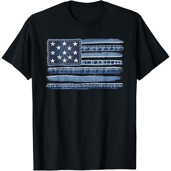 Calhoun Men's USA American Flag T-Shirt (Distressed, Small