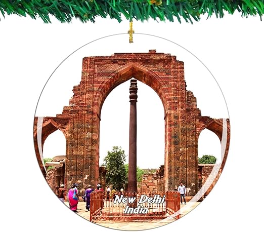Weekino India Qutub Minar Nueva Delhi Navidad Ornamento Ciudad