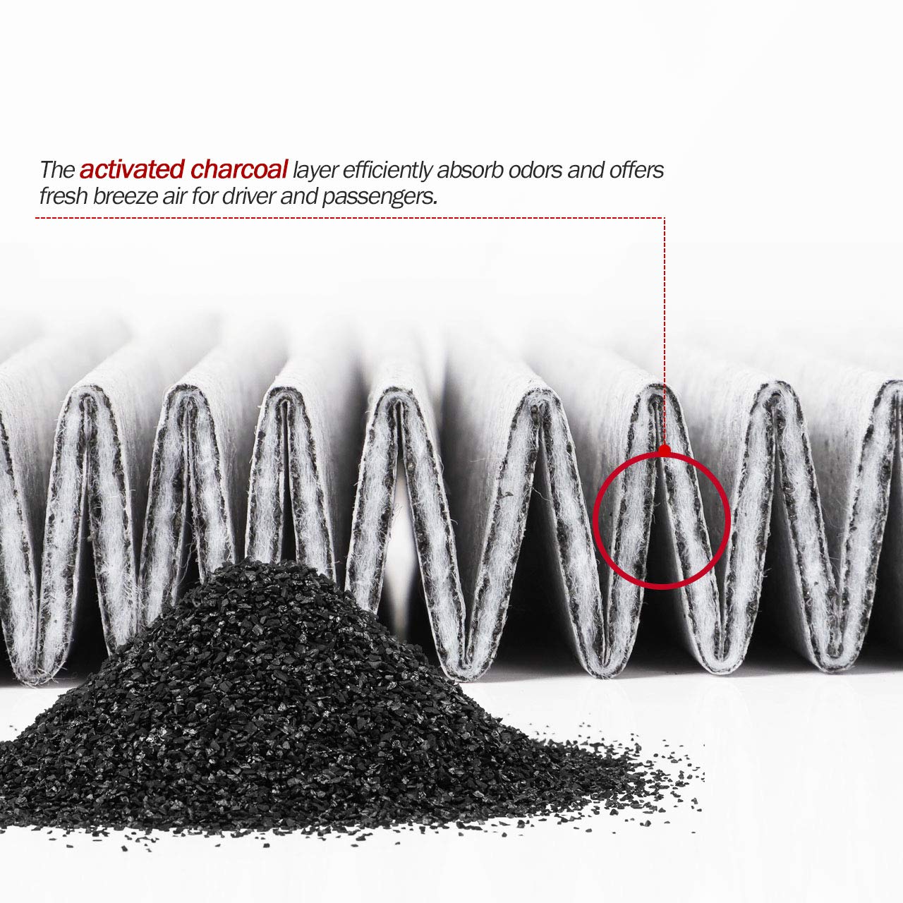 Charcoal Activated Carbon Cabin Air Filter For Kia 2008 2013 Soul