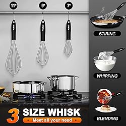 Stainless Steel Wire Whisk Set - 3 Packs Balloon