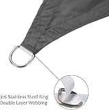 swift Sun Shade Sail 2m x 3m Water-Resistant PES Polyester Grey view 3