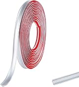 Zayejod Silver PVC Quadrant Trim Self Adhesive Beading 2.5M 12x6mm