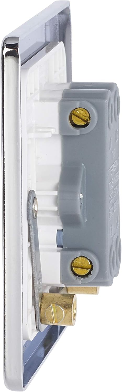 Schneider Electric GU1514WPC Ultimate Low Profile Polished Chrome White Insert 1 Gang Intermediate 16AX Plate Switch - Image 4