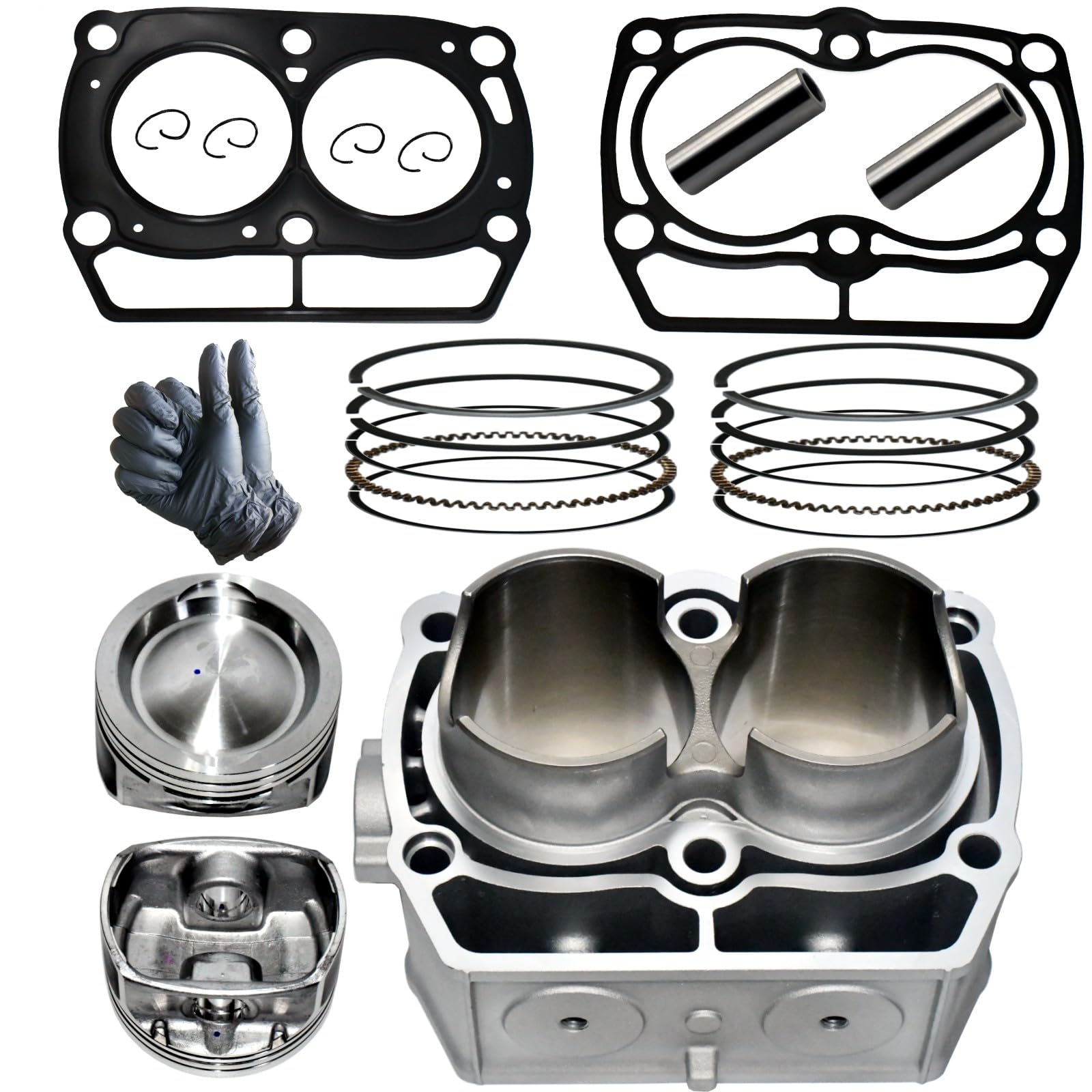 Photo 1 of Tupo 80mm Cylinder Piston Ring Gasket Top End Rebuild Kit Compatible with Polaris Sportsman 800 Ranger 800 RZR 4 800 RZR Crew 800 RZR S 800 2005-2017 Twin Cylinder