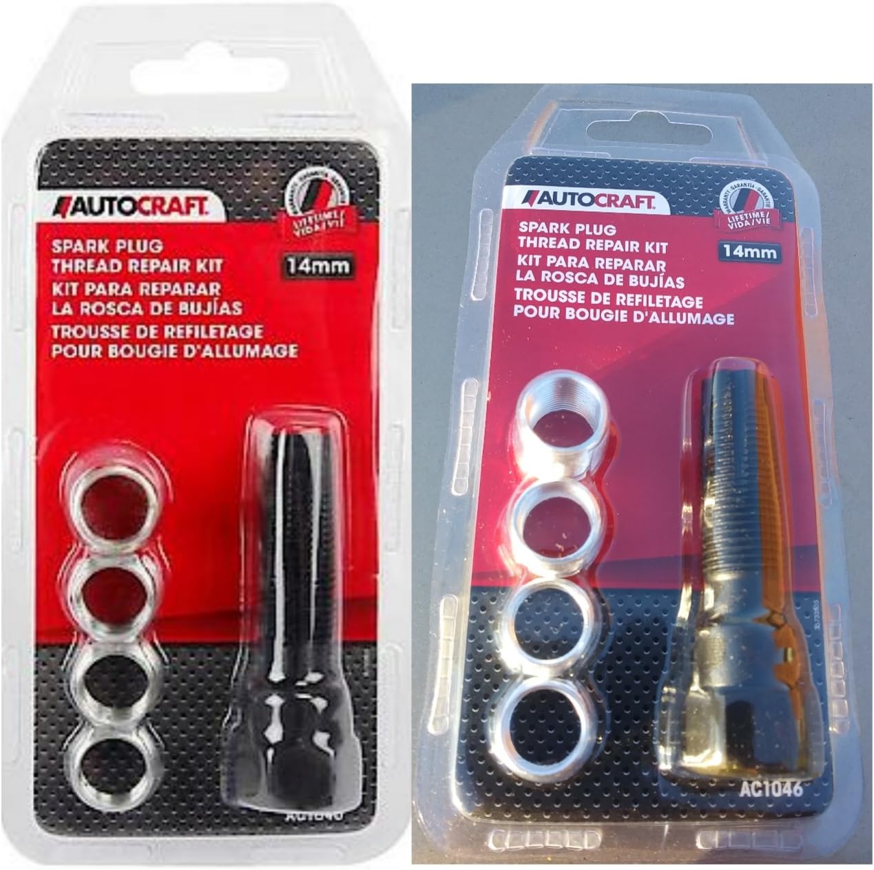 Amazon Com Autocraft Spark Plug Thread Repair Kit Fits M14 X 1 25mm Sizes Repair Damaged Spark Plug Hole Threads Rethreader Set With Thread Inserts Automotive