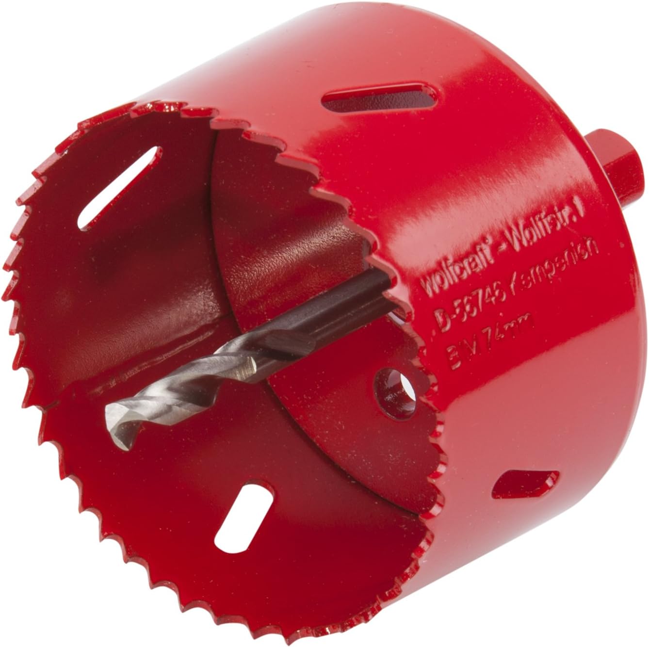 wolfcraft Bi-Metal Hole Saw, diameter 74 mm I 5475000 I for drywall materials wood, plastics and metals, cutting depth 40 mm