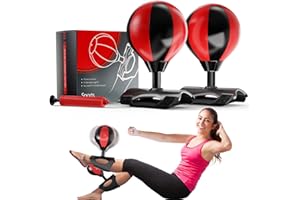 LUCYLANKER Sit Up Boxing Balls, Speed Punching Bag, Solid Ab and Arm Workout Equipment for Your Home, More Exercise Fun Than an Ab Machine or Ab Roller, Get Abdominal Gym Equipment Right in Your Home (2 Pack)