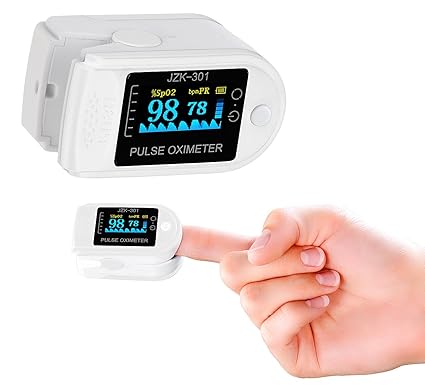 newgen medicals Pulsoxymeter: Medizinischer Finger-Pulsoximeter mit OLED-Farbdisplay, exakte Messung (Sauerstoffmessgerät Fin