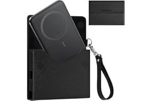 casmilee PU Leather Case Compatible with Anker Nano Power Bank, Ultra-Slim 5,000mAh Magnetic Battery Pack Holder, Storage Bag