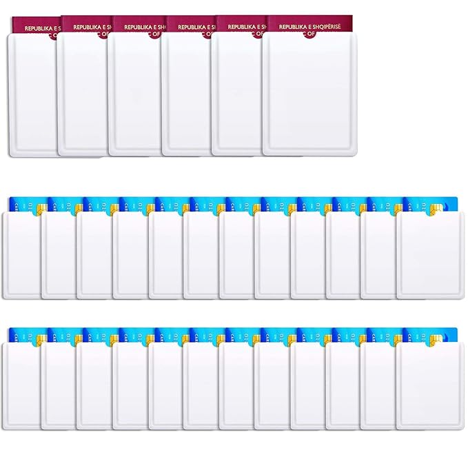 30 Pieces Unisex RFID Blocking Sleeves