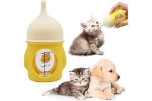 LENPESTIA Pet Feeder Bottle Animal Feeding Bottles Kitten Bottles for Nursing Dog Cat Milk Feeding Bottle Anti-Choking Design for Newborn Kittens Puppies Small Animals (20 ml)