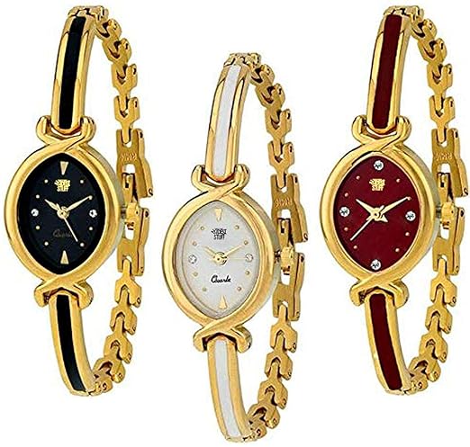 Bangle Analogue Multicolor Watch for Women Combo of 3
