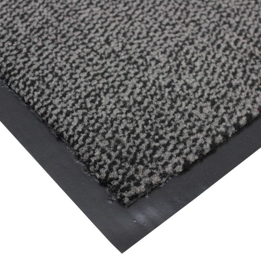 Heavy Duty Barrier Mat Indoor & Outdoor Kitchen Hallway Door Mat Rug Machine Washable Back Door Entrance Non Slip Traps Dirt PVC Rubber Barrier Mat (Grey - Image 4
