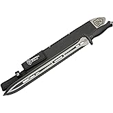 Sierra Zulu Garrison Sword - 7CR13 Stainless Steel Blade, 27.0 inches Overall, 19.5” Blade with Two Tone Powder Coated Finish - Glass Fiber Handle, Tactical Nylon Sheath with Reversible Wear Strap