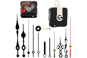 TIKROUND Youngtown Movement for Clock Repair Replacement 19mm (3/4inch) Shaft Length 11mm (7/16 inch) Thread Length.(Black Shaft)