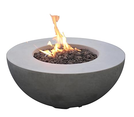 Roca Bowl Fire Pit Eco Stone Gas Fire Pit Modeno Uk Grey