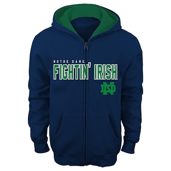 notre dame full zip hoodie
