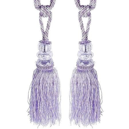 2 X Purple Beaded Curtain Tie Backs Tiebacks Curtain Blind
