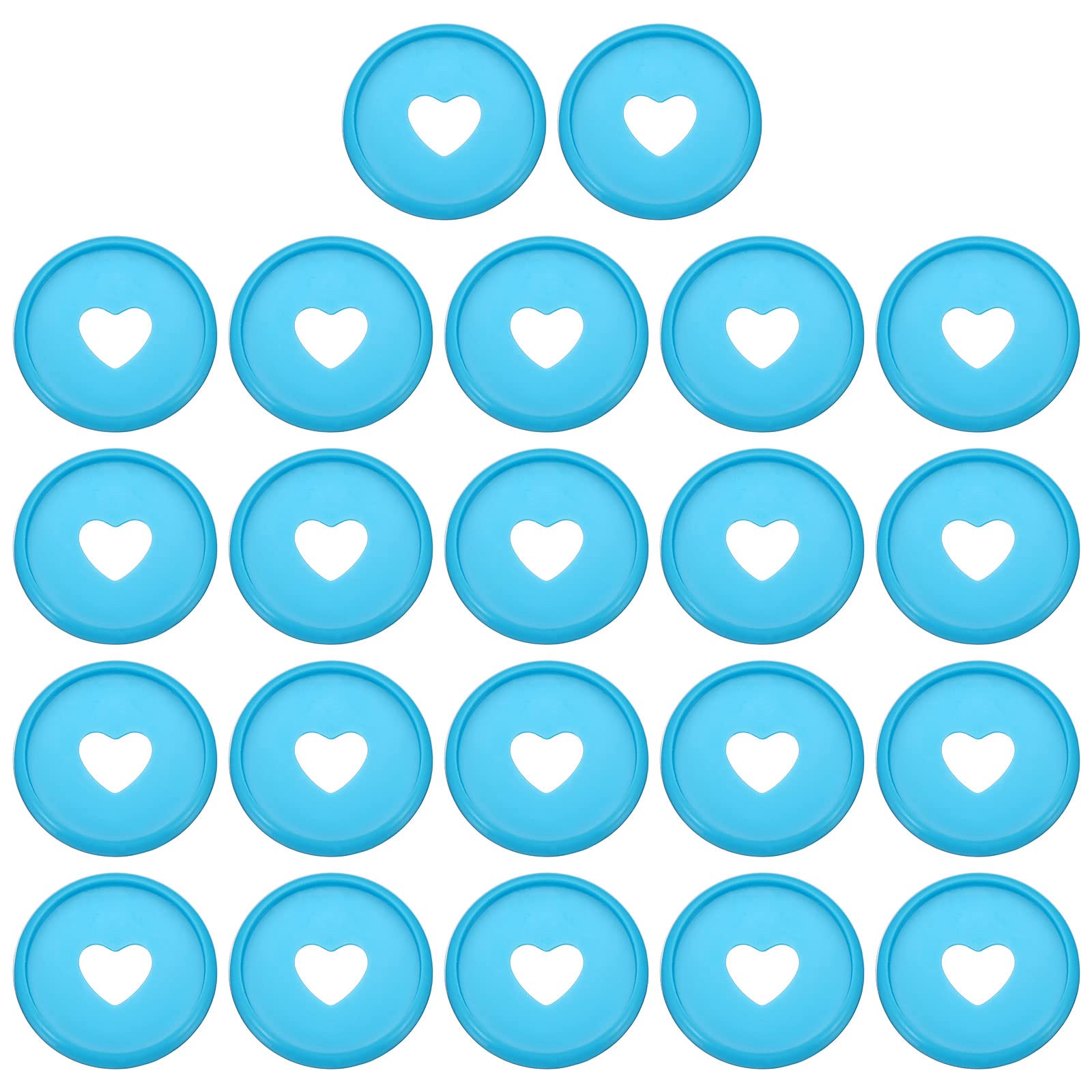 PATIKIL 28mm Plastic Book Binding Discs, 22 Pack Discbound Expansion Discs Heart Binder Rings for DIY Notebook Planner, Blue — image 1