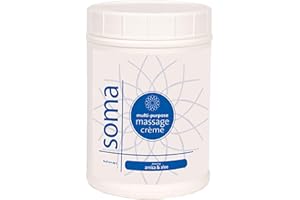 SOMA SILK Soma Multi-Purpose Massage Creme | 1/2 Gallon | Light & Silky Massage Cream | Jojoba Oil, Aloe Vera & Fractionated Coconut Oil | Ideal for Light & Deep Tissue Massage | No Sticky Residue