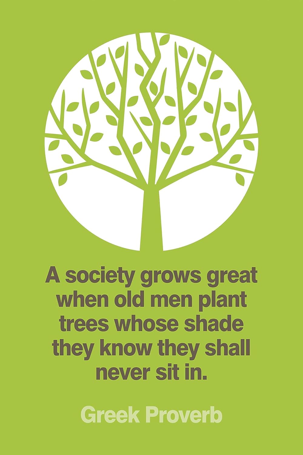 Amazon Com Greek Proverb Quote Plant Trees Wisdom Home Decor Wall Art Print Or Poster Unframed Handmade